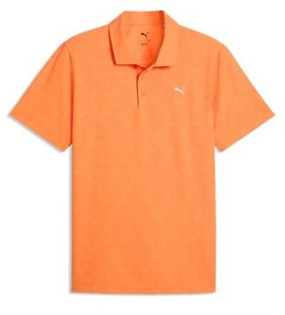Puma Mattr Deco Jacquard męskie polo, pomarańczowe