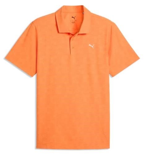 Puma Mattr Deco Jacquard męskie polo, pomarańczowe