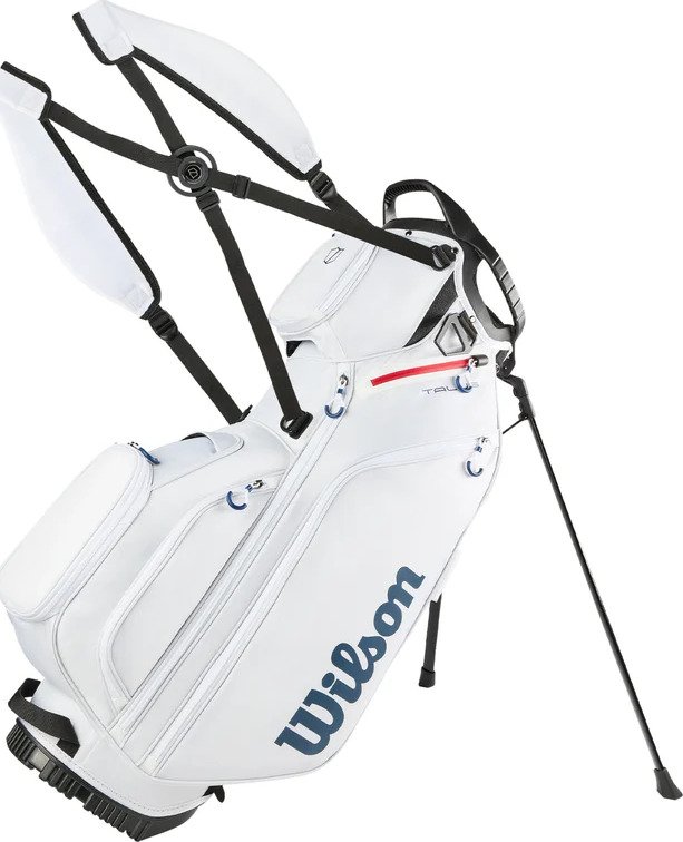 Wilson Talus 5 stand bag, biały/czerwony/niebieski