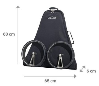 JuCad Phantom Titan Black on Black Rosé 3.0 elektryczny wózek + torba, różowy