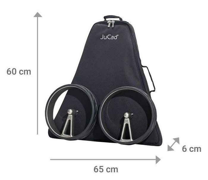 JuCad Phantom Titan Black on Black Rosé 3.0 elektryczny wózek + torba, różowy