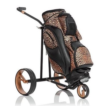 JuCad Phantom Titan Black on Black Rosé 3.0 elektryczny wózek + torba, różowy