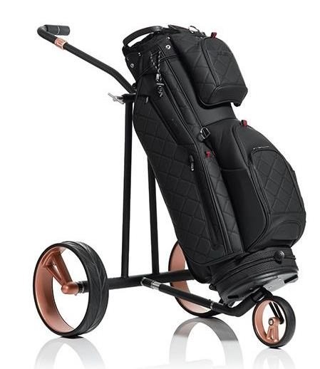 JuCad Phantom Titan Black on Black Rosé 3.0 elektryczny wózek + torba, różowy