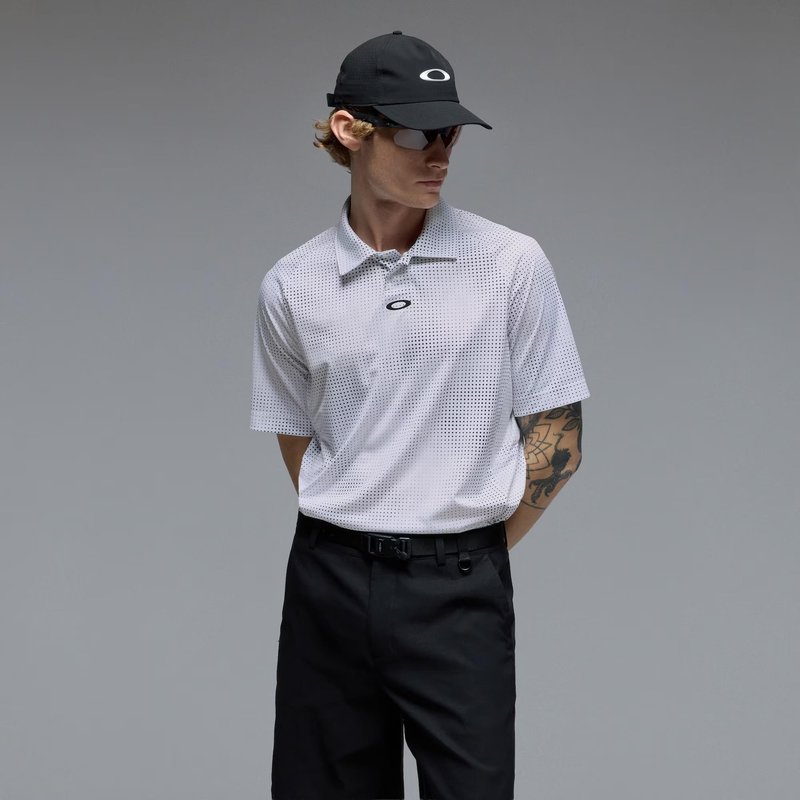 Oakley C1 Overcast męskie polo, białe