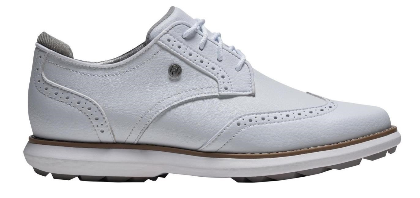 FootJoy Traditions Spikeless damskie buty golfowe, białe