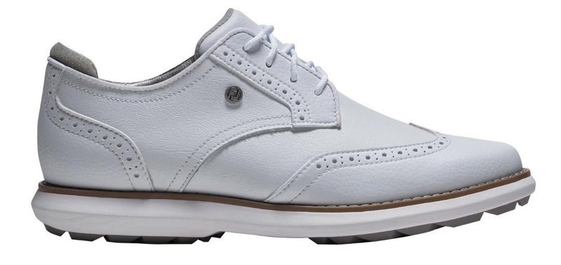 FootJoy Traditions Spikeless damskie buty golfowe, białe