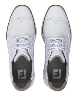 FootJoy Traditions Spikeless damskie buty golfowe, białe