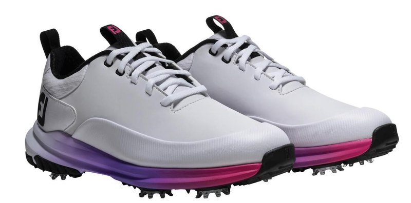 FootJoy Tour Rival damskie buty golfowe, biało/srebrno/różowe