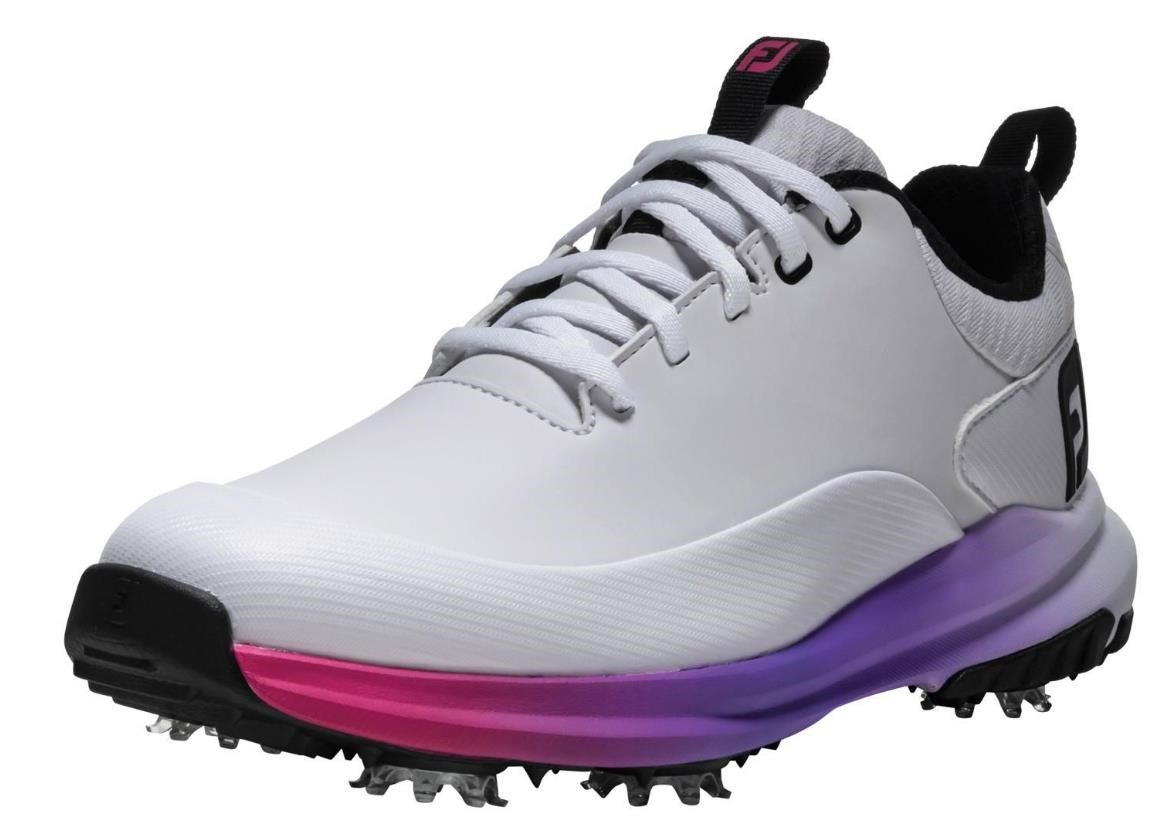 FootJoy Tour Rival damskie buty golfowe, biało/srebrno/różowe