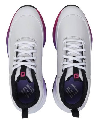 FootJoy Tour Rival damskie buty golfowe, biało/srebrno/różowe