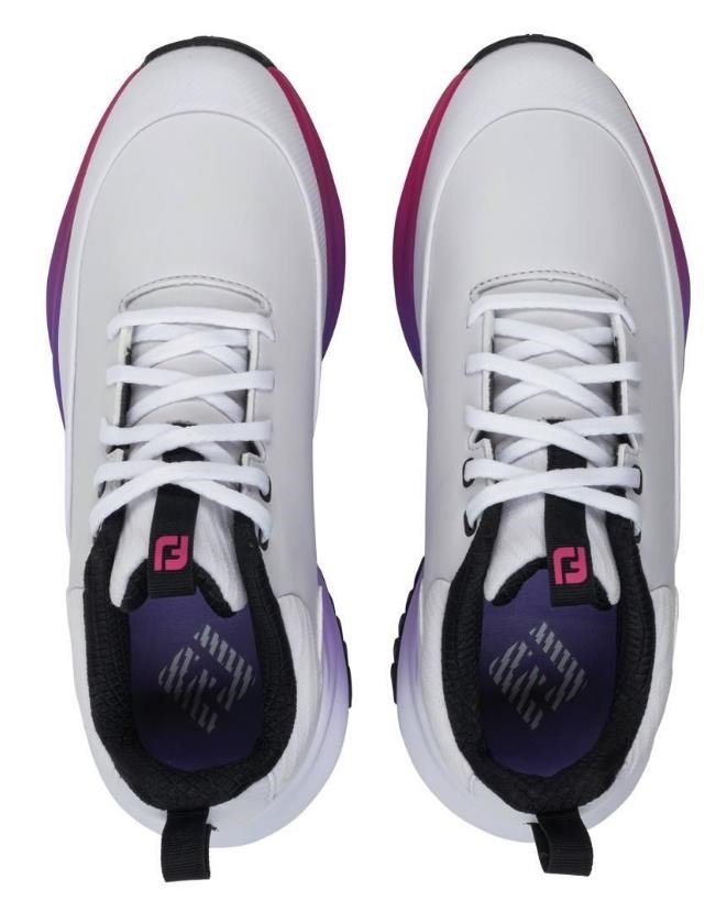 FootJoy Tour Rival damskie buty golfowe, biało/srebrno/różowe
