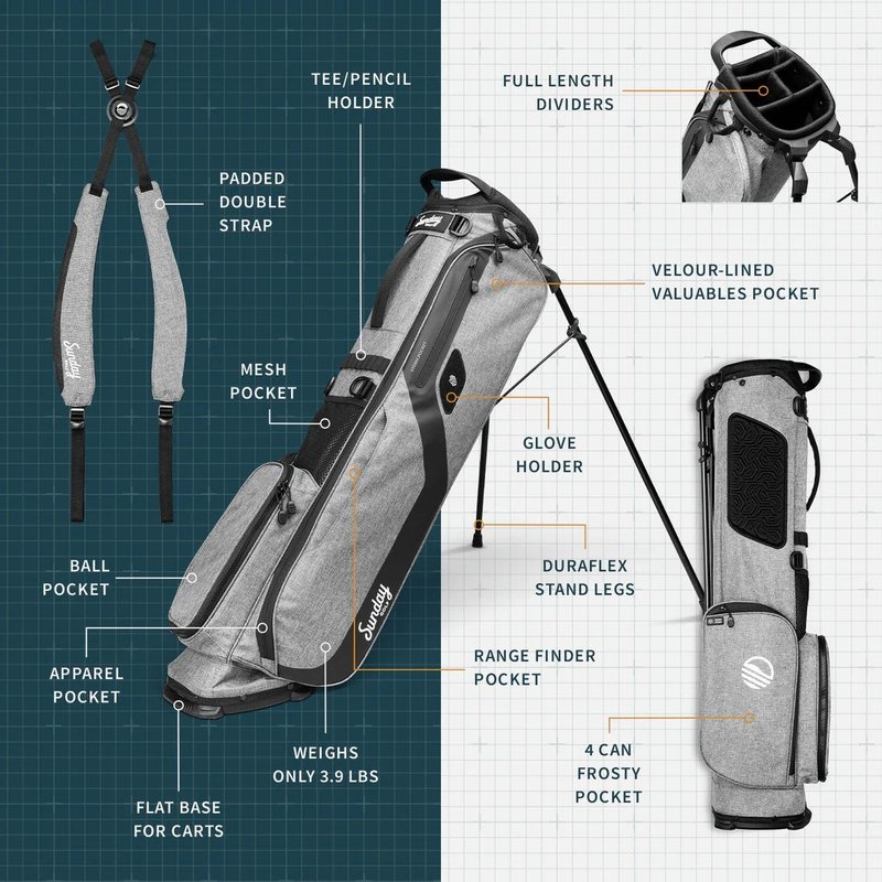 Sunday Golf El Camino pencil bag, szary