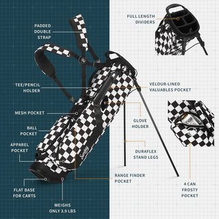 Sunday Golf El Camino pencil bag, czarno/biały