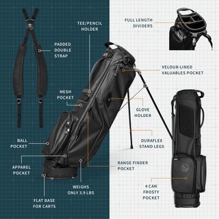 Sunday Golf El Camino S-Class pencil bag, czarny
