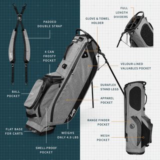 Sunday Golf Ryder stand bag, szary