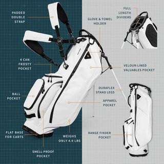 Sunday Golf Ryder S-Class stand bag, biały
