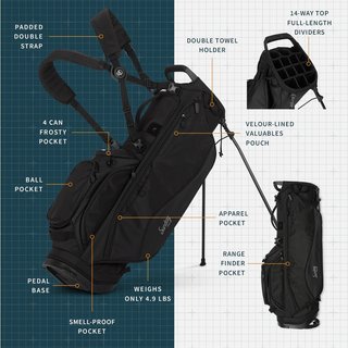 Sunday Golf Ryder 14  stand bag, czarny