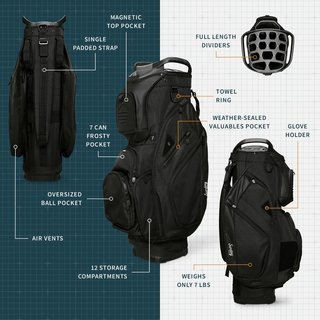 Sunday Golf Big Rig cart bag, czarny