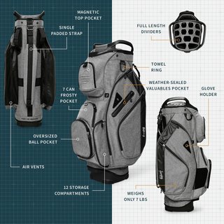 Sunday Golf Big Rig cart bag, szary