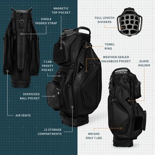 Sunday Golf Big Rig S-Class cart bag, czarny