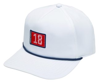 FootJoy FJ Panel - 18th Hole unisex czapka, biała