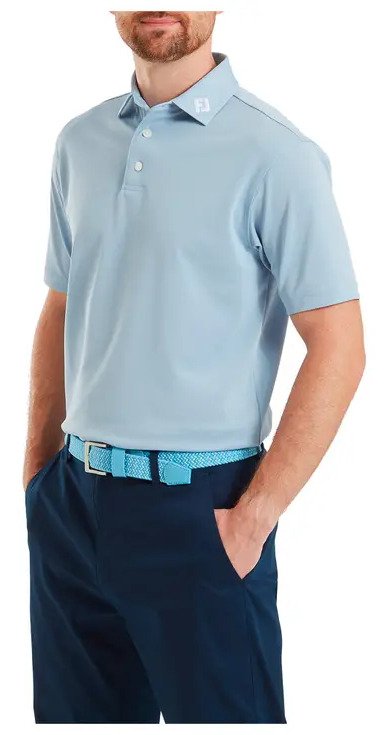 FootJoy Stretch Pique Solid męskie polo, chambray