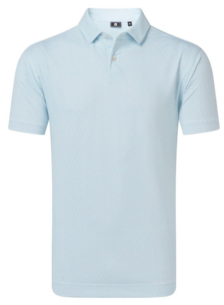 FootJoy Modernist Geo Pique męskie polo, white/ice blue