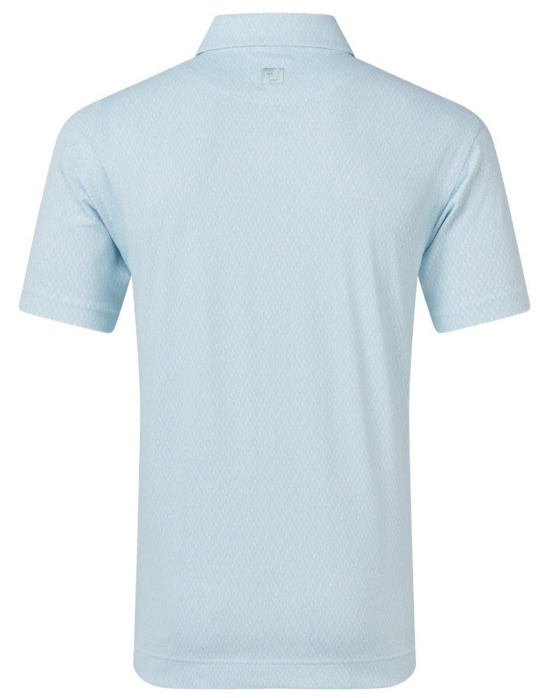 FootJoy Modernist Geo Pique męskie polo, white/ice blue