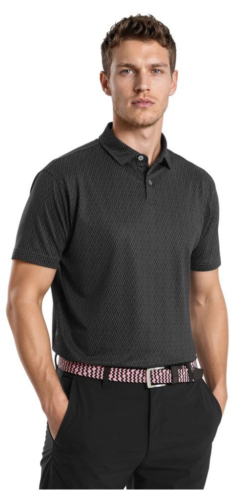 FootJoy Modernist Geo Pique męskie polo, charcoal/black