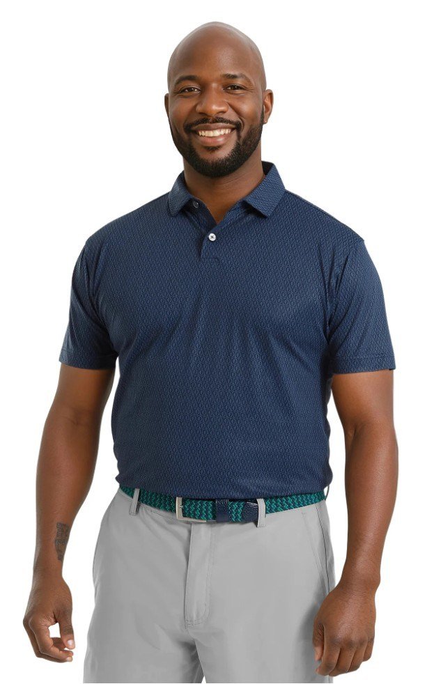 FootJoy Modernist Geo Pique męskie polo, navy tonal