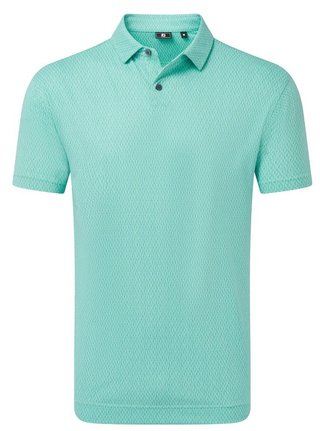 FootJoy Modernist Geo Pique męskie polo, blue reef/sea glass