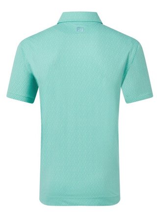 FootJoy Modernist Geo Pique męskie polo, blue reef/sea glass