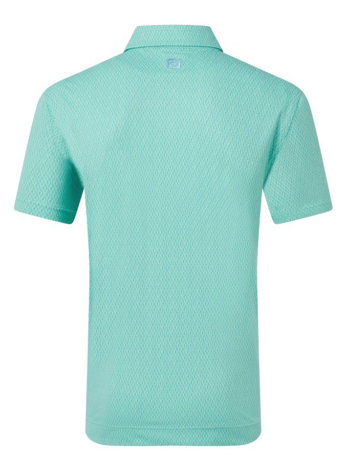 FootJoy Modernist Geo Pique męskie polo, blue reef/sea glass