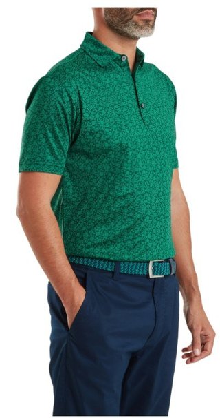 FootJoy Painted Floral Lisle męskie polo, field green