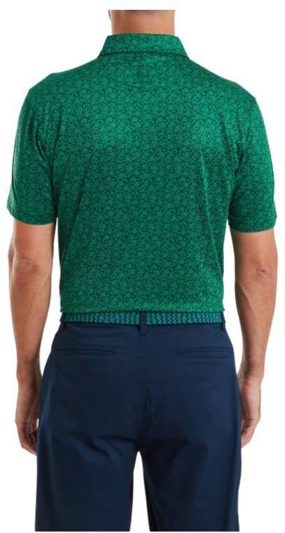 FootJoy Painted Floral Lisle męskie polo, field green