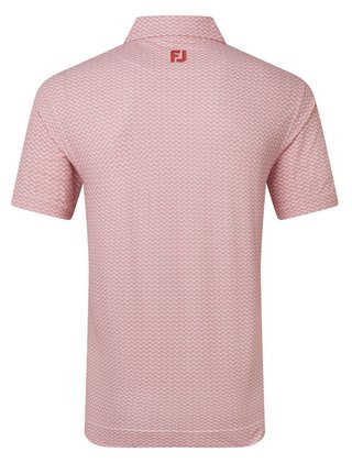 FootJoy Scallop Geo Pique męskie polo, nantucket red