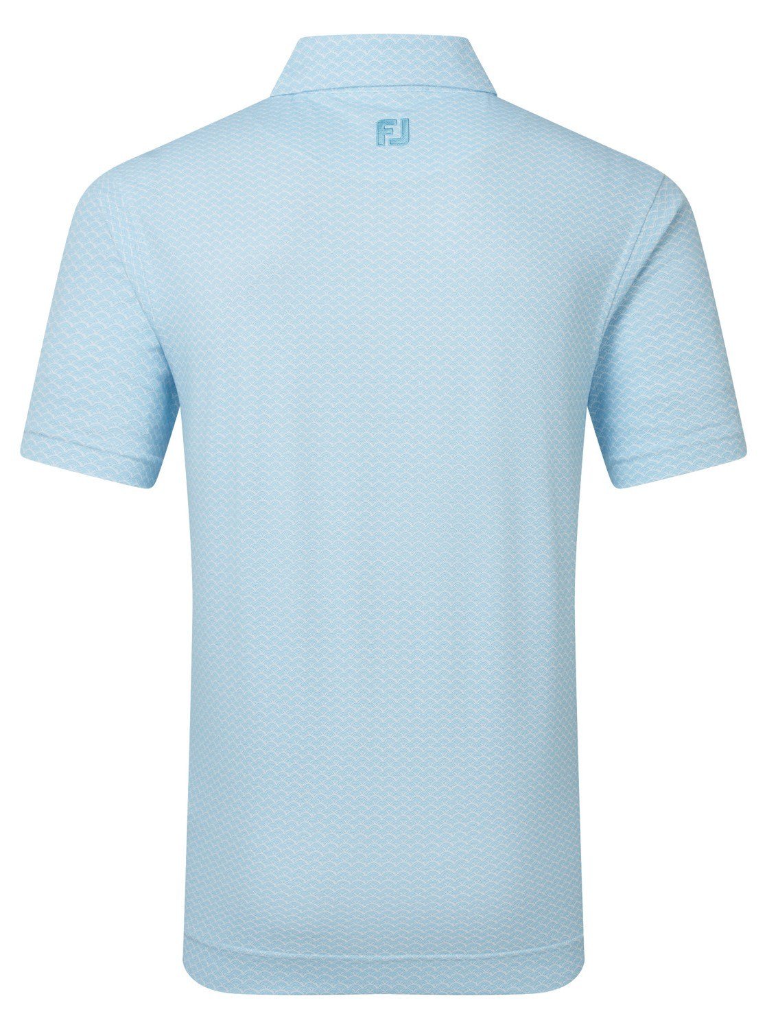 FootJoy Scallop Geo Pique męskie polo, blue reef