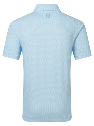 FootJoy Scallop Geo Pique męskie polo, blue reef