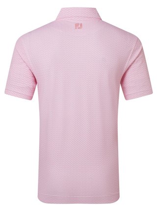 FootJoy Scallop Geo Pique męskie polo, pink pop