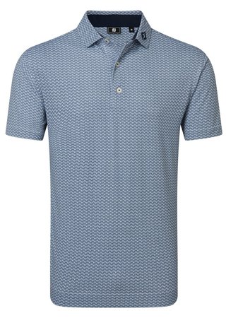 FootJoy Scallop Geo Pique męskie polo, navy