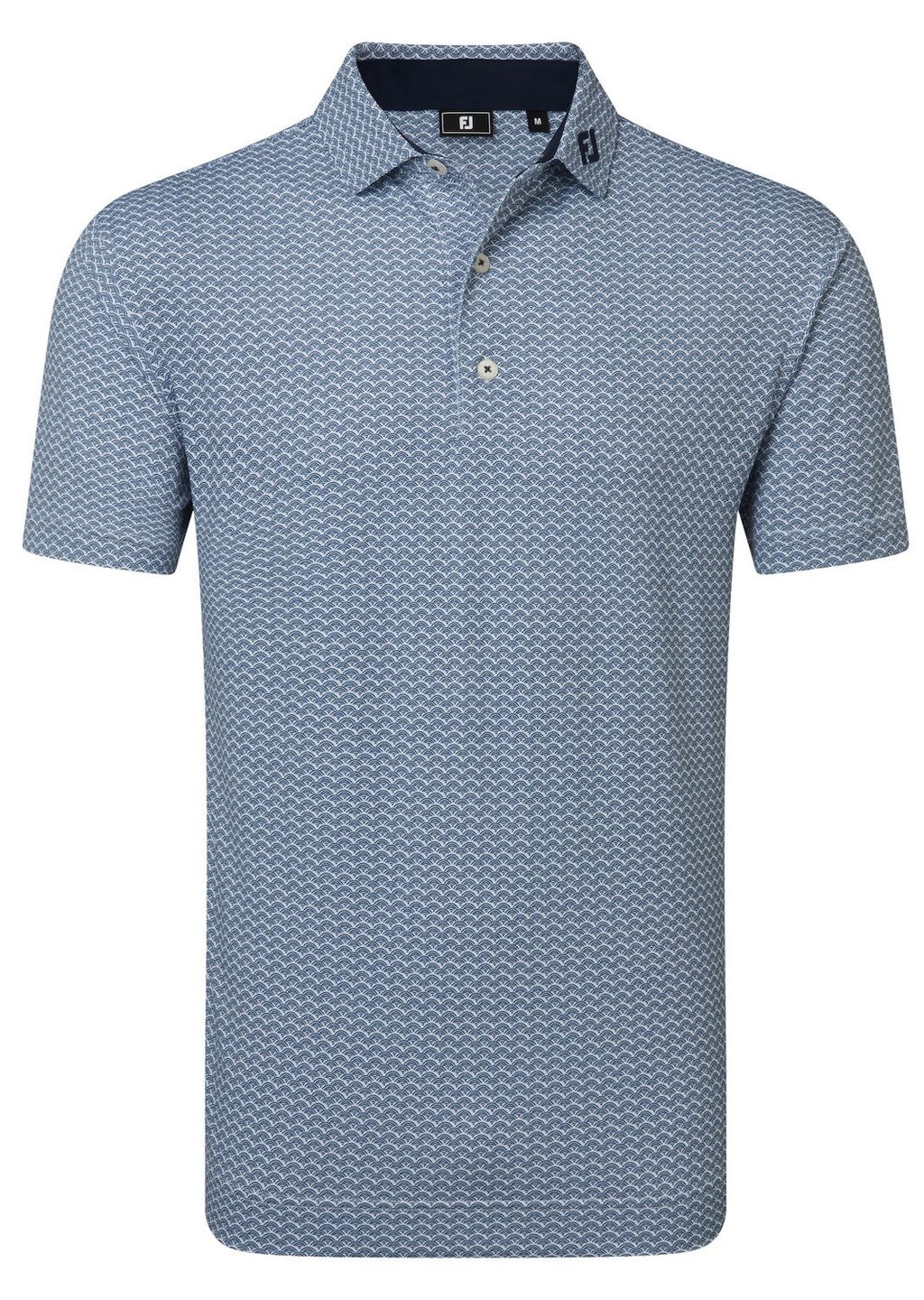 FootJoy Scallop Geo Pique męskie polo, navy