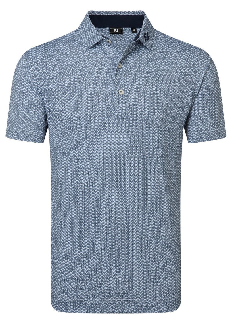 FootJoy Scallop Geo Pique męskie polo, navy