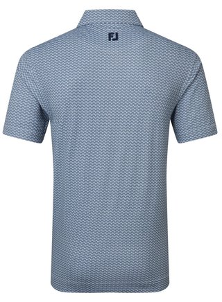 FootJoy Scallop Geo Pique męskie polo, navy