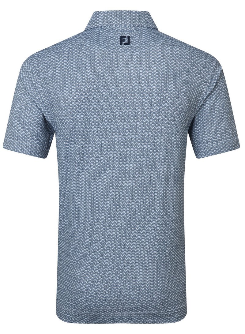 FootJoy Scallop Geo Pique męskie polo, navy