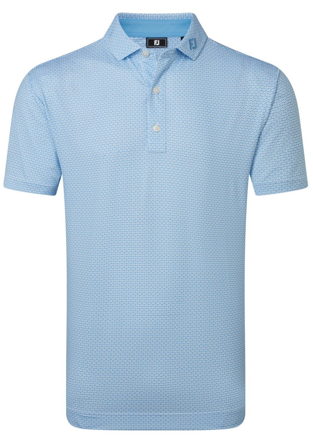 FootJoy Nautical Flag Print Lisle męskie polo, blue reef/deep reef