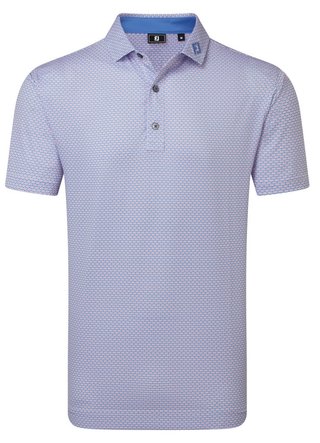 FootJoy Nautical Flag Print Lisle męskie polo, pink pop/vivid violet