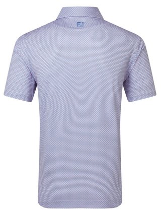FootJoy Nautical Flag Print Lisle męskie polo, pink pop/vivid violet
