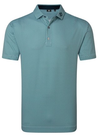 FootJoy Nautical Flag Print Lisle męskie polo, field green/navy
