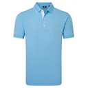 FootJoy FJ Wordmark Pique męskie polo, blue reef