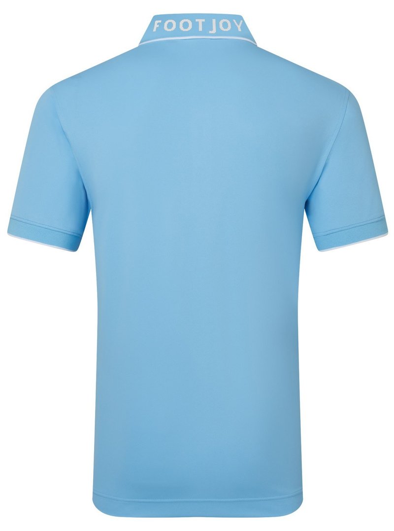 FootJoy FJ Wordmark Pique męskie polo, blue reef